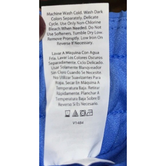 Avia Shine Running Shorts Side Zip Pocket Pull On Elastic Lined XL 16/18 Blue - Picture 12 of 12